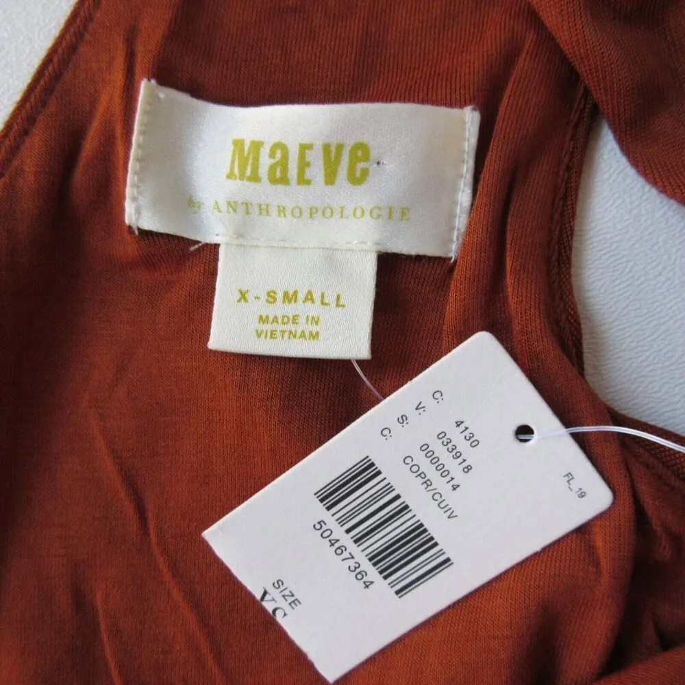 NWT Anthropologie Maeve Enchantment Jumpsuit in Copper Cowl Crop One-Piece XS - Image 4