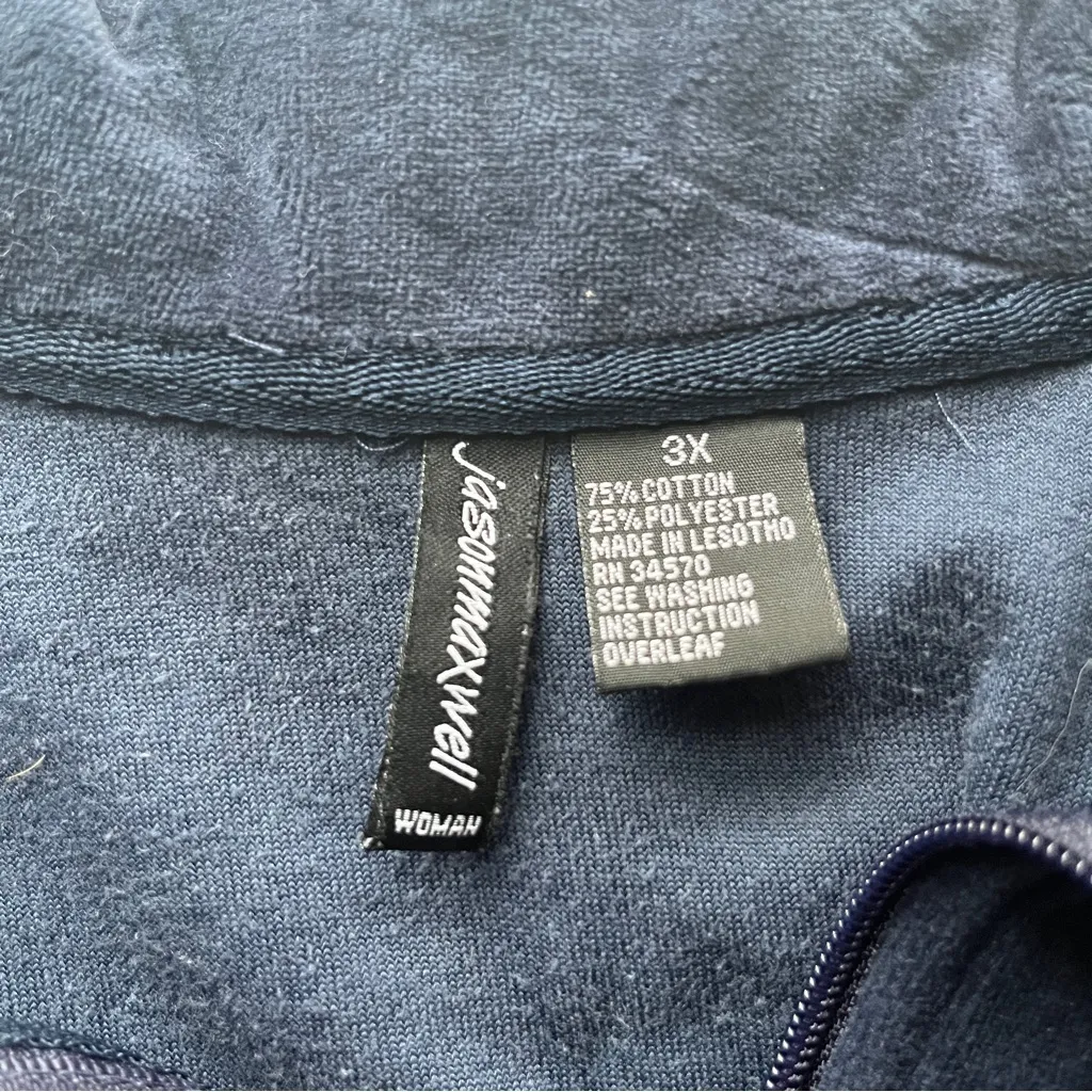 Jason Maxwell Women's Navy Velour Jacket - Image 6