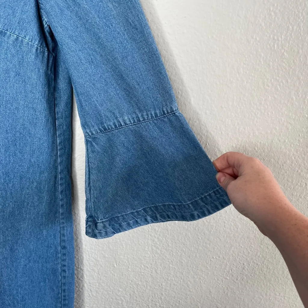 Draper James Womens Country Western Above Knee Denim Dress Size 6 - Image 5