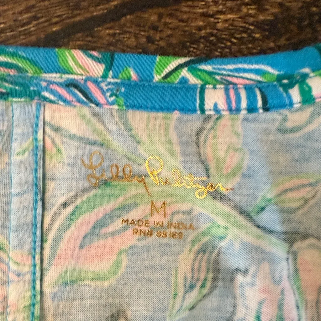 Lilly Pulitzer Tessa Dress M Cumulus Blue Chick Magnet Shift Resort Coastal - Image 7