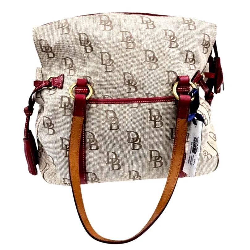 Dooney & Bourke En The Smith Bag JQ820 Brown Red Logo Tote NWT $268 - Image 3