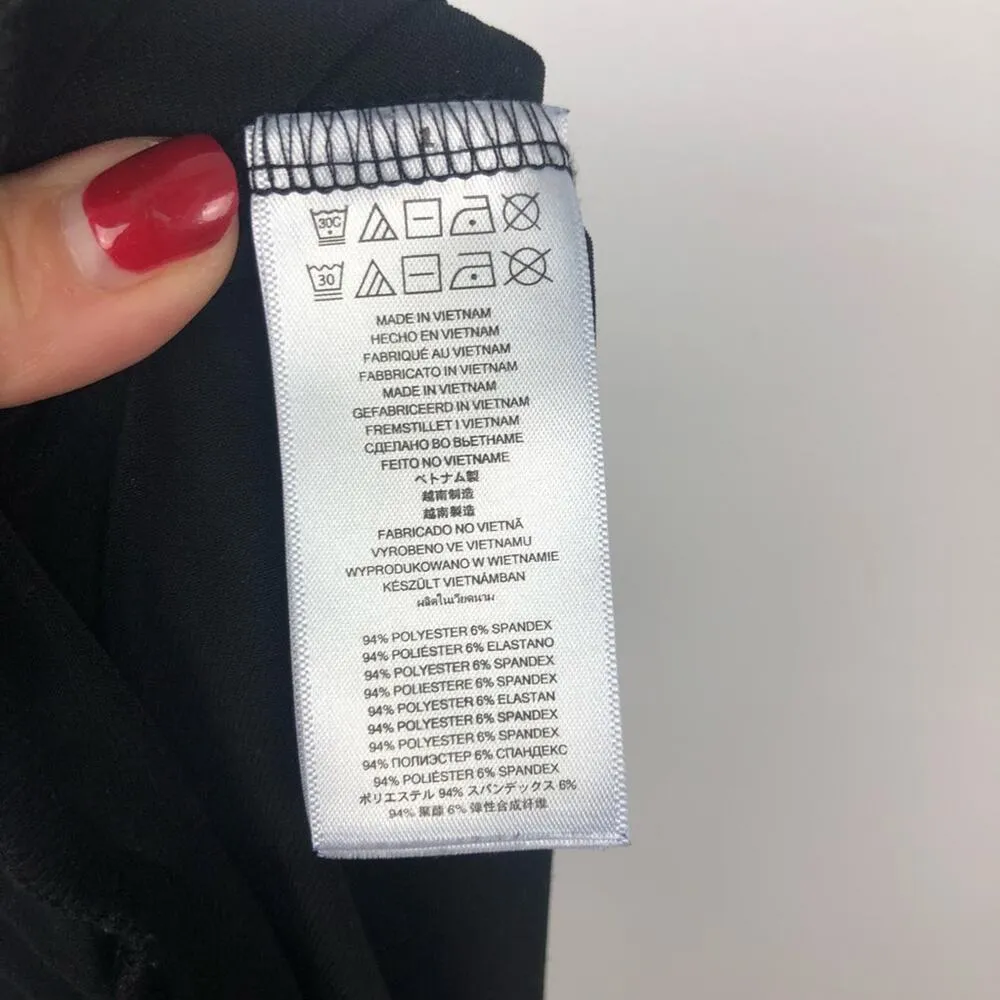 Michael Kors Black Drawstring Gold Hardware Maxi Skirt Size Small - Image 12