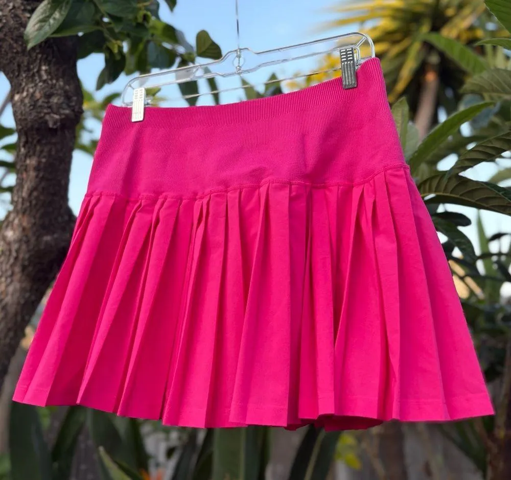 JOY LAB Hot Pink Pleated Mini Tennis Pickleball Skort Skirt - Image 4