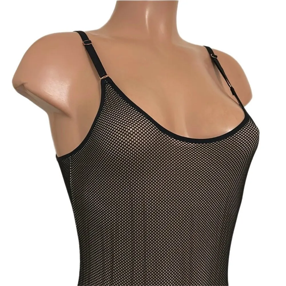 NWOT Skarlett Blue Mischief Sheer Thong Bodysuit in Black Sz XS - Image 5