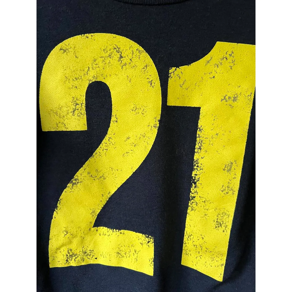 rue21 Navy Blue Longsleeve T-Shirt  with Yellow '21' Print - Image 3