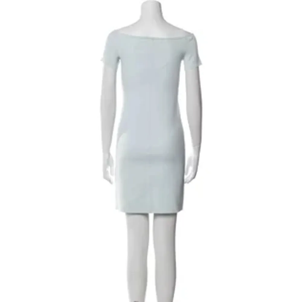HELMUT LANG | XS | Bateau Neckline Mini Dress Off The Shoulder  Bodycon Sheath - Image 3