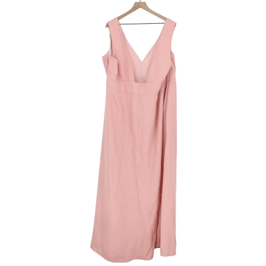 AFTER SIX Style 6857 Blush Pink V Neck Sleeveless Formal Gown Dress 28W - Image 7