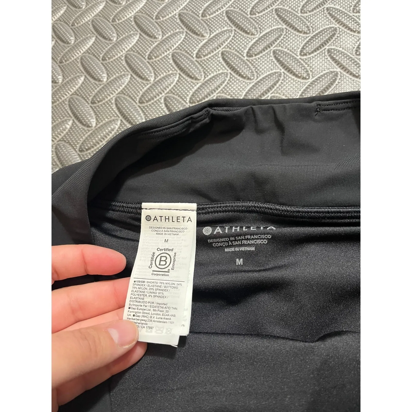 EUC Athleta Makani Swim Short BLACK 531216-00 Medium Athletic - Image 3