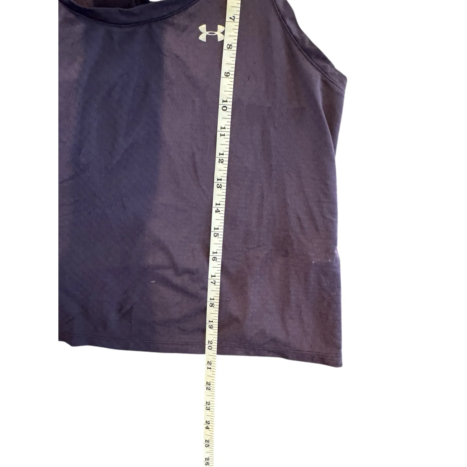 Under Armour HeatGear Racerback Tank Top Women’s Medium Purple Active Gym Wear - Image 8