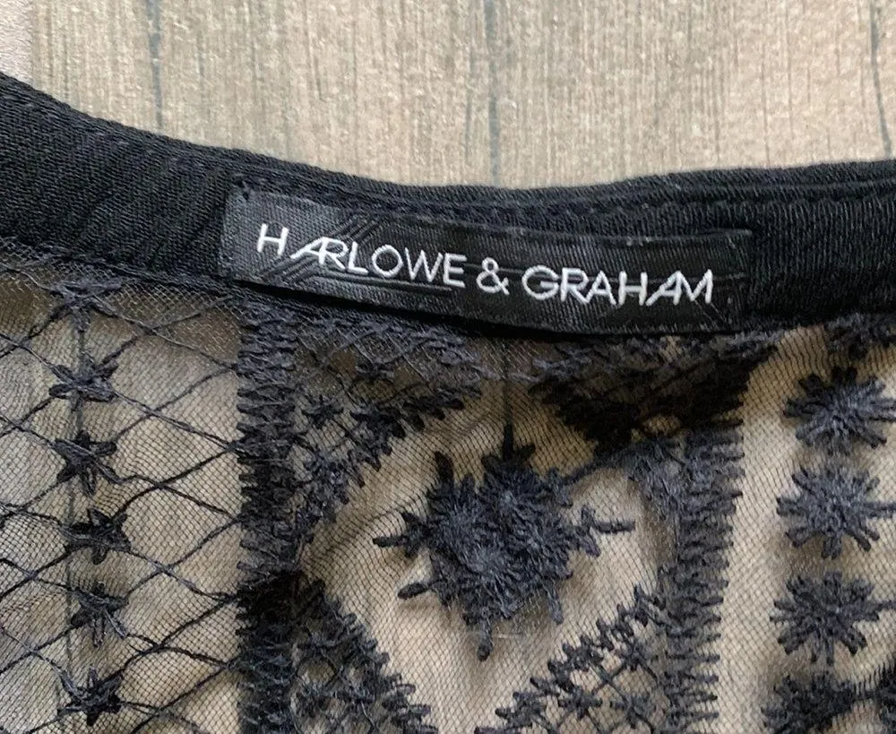Harlowe & Graham black blouse - Image 2