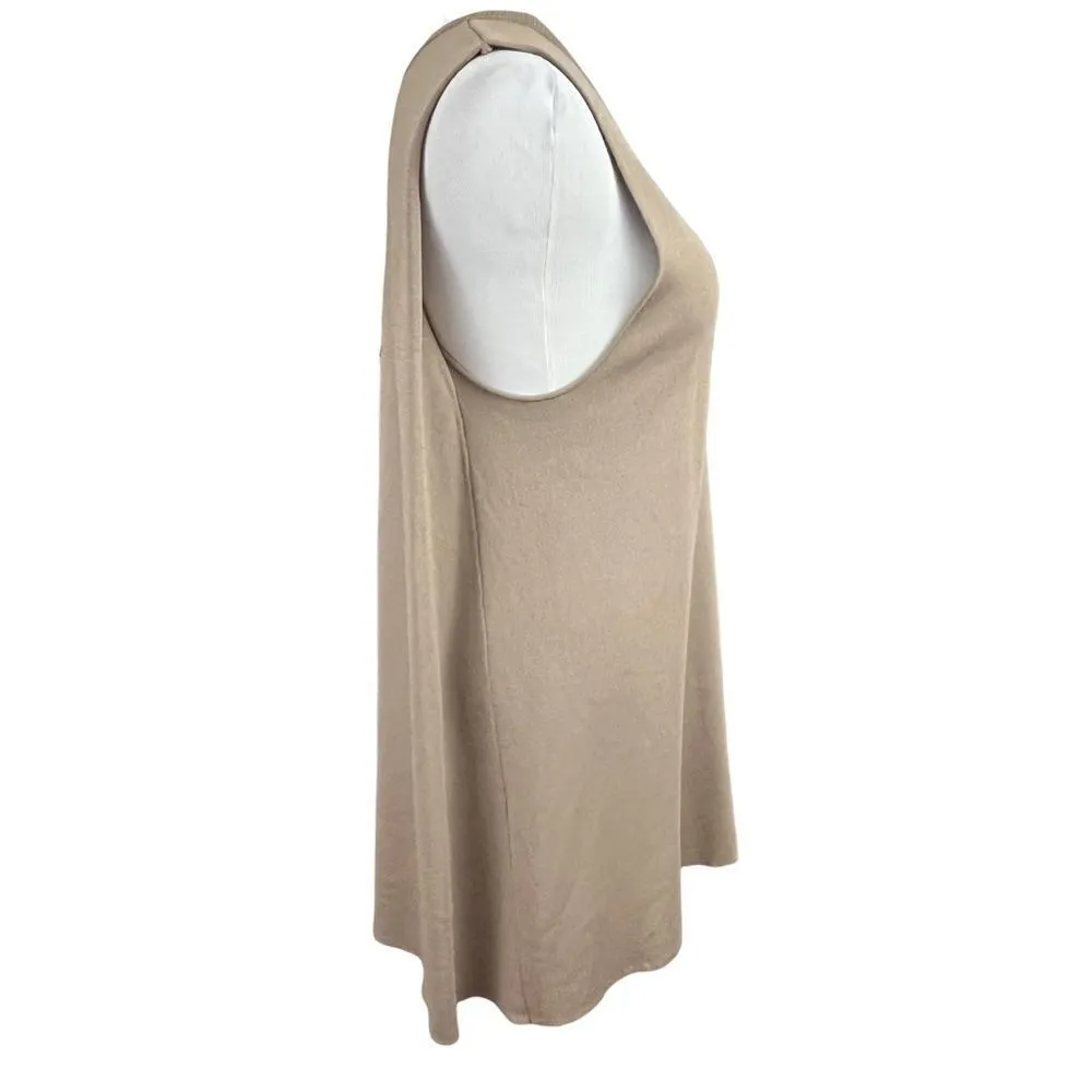 Kerisma Knits Tan Sleeveless Tunic Mini Dress M - Image 2