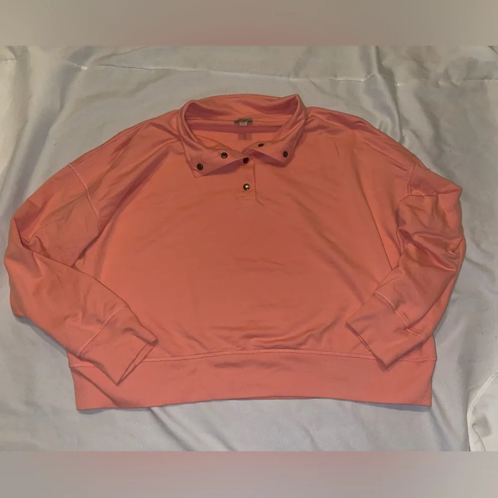 Como Vintage pullover shirt 4 button neckline long sleeve size XXL peach - Image 3
