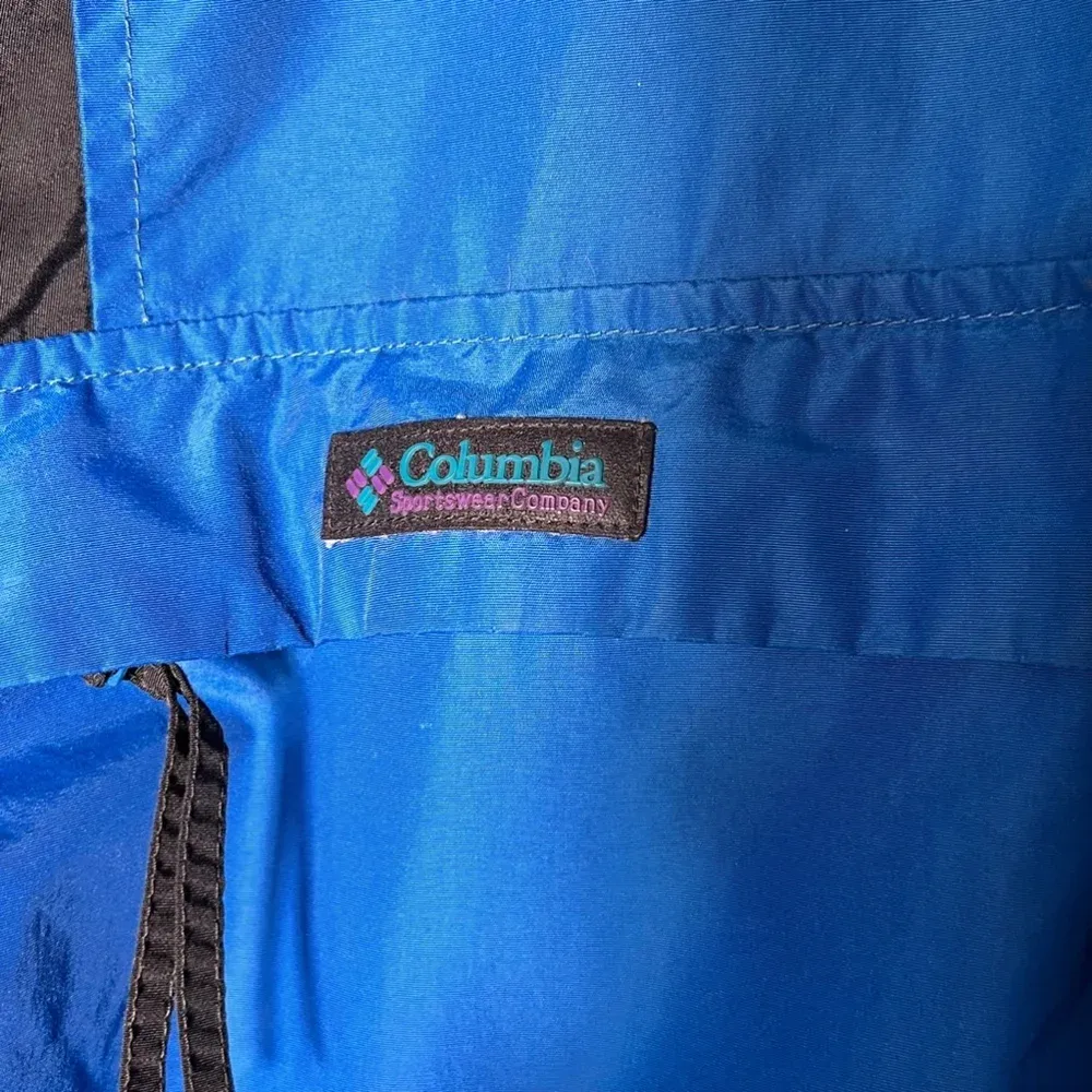 Vintage Columbia Radial Sleeve Colorblock Jacket L‎ Blue Purple - Image 8