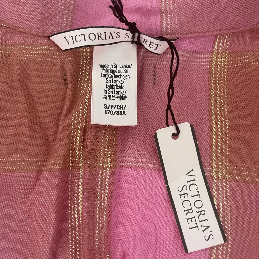 NWT VICTORIA’S SECRET FLANNEL PAJAMA ROMPER S - Image 7