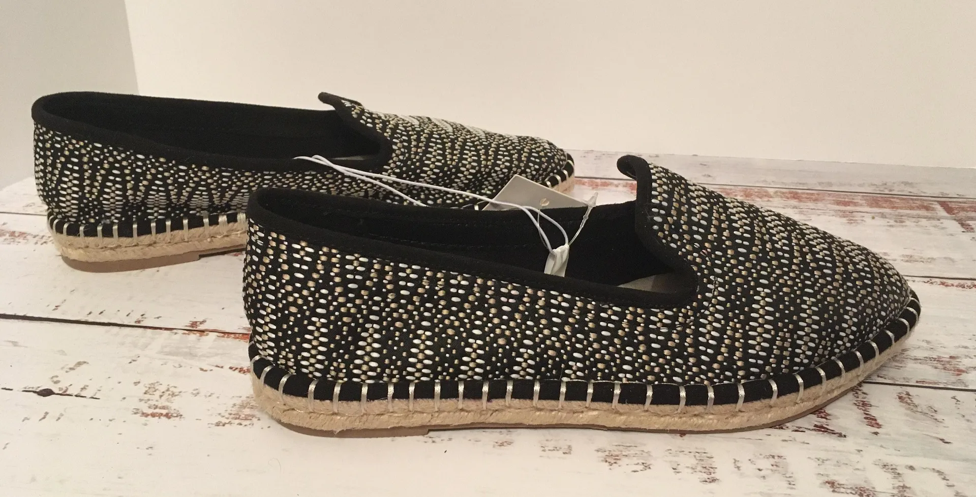 Espadrille Flats, Size 8 1/2 Black - Image 3