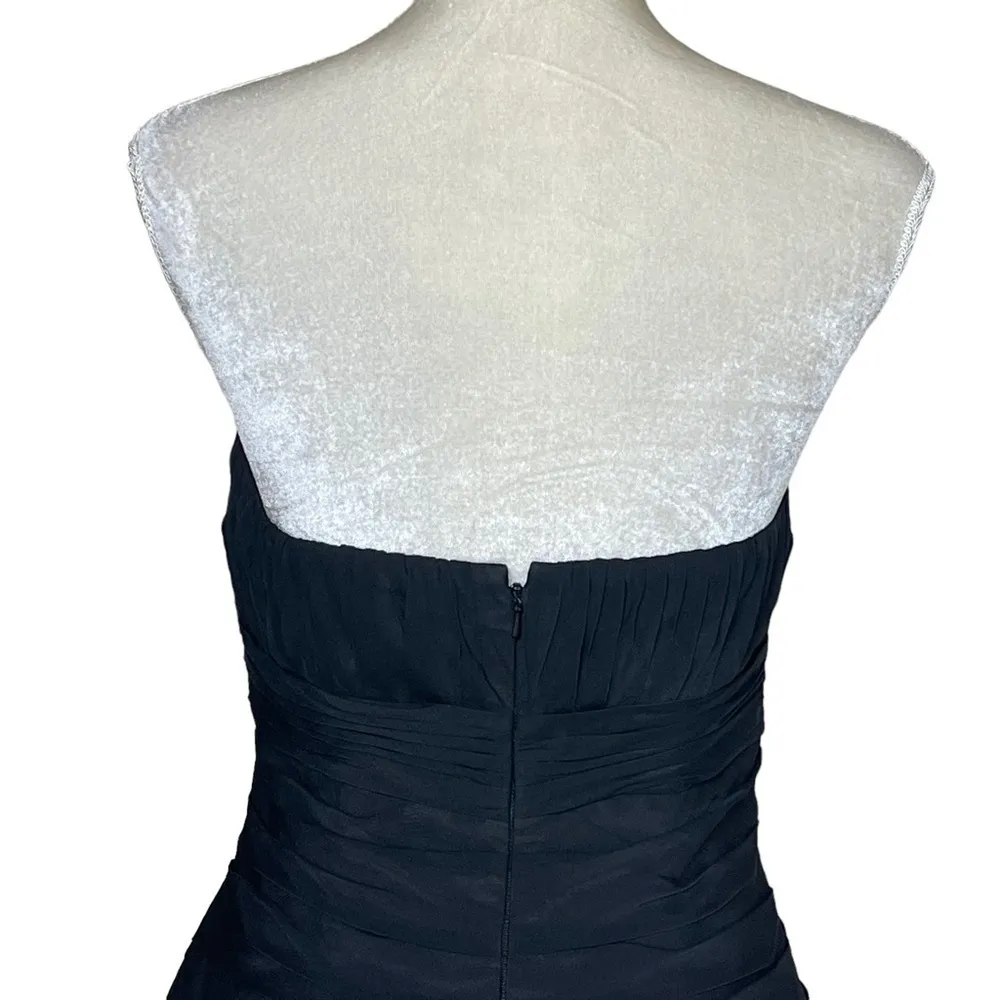 Bill Levkoff Women’s Ruched Strapless Cocktail Dress Size 6 Black Pleated - Image 6