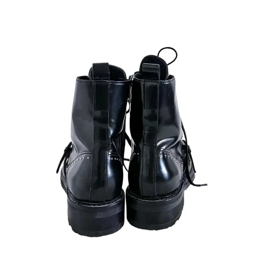 All Saints Women's Leather Donita Lace Up Boots size 36‎ - Image 7