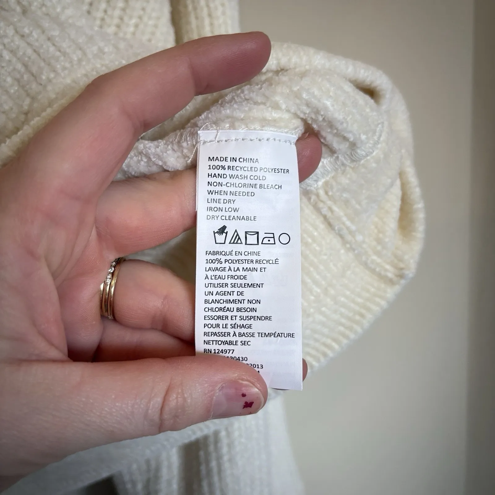 Prana Chavaney‎ Soft White Cowl Neck Long Sleeve Sweater Pullover Extra Small - Image 4