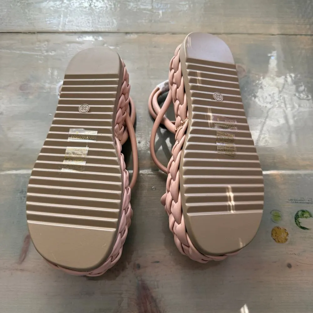 Shu Shop Blush Lilith Platform Sandals Sz 8 NIB Pink - Image 9