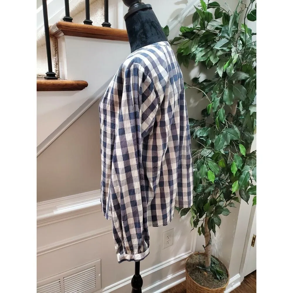 Velvet Women Multicolor 100% Cotton Long Sleeve Button Down Casual Shirt Size S - Image 5