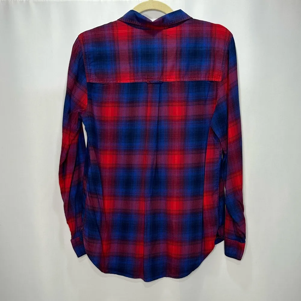 American Eagle  Vintage Boyfriend Button Down Flannel Shirt - Image 2