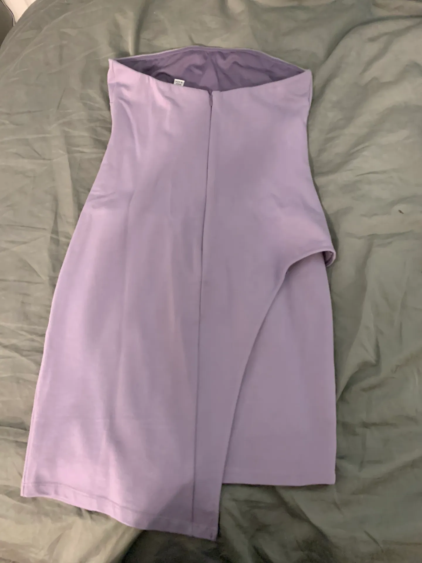 Lavender Strapless Dress Purple - Image 3