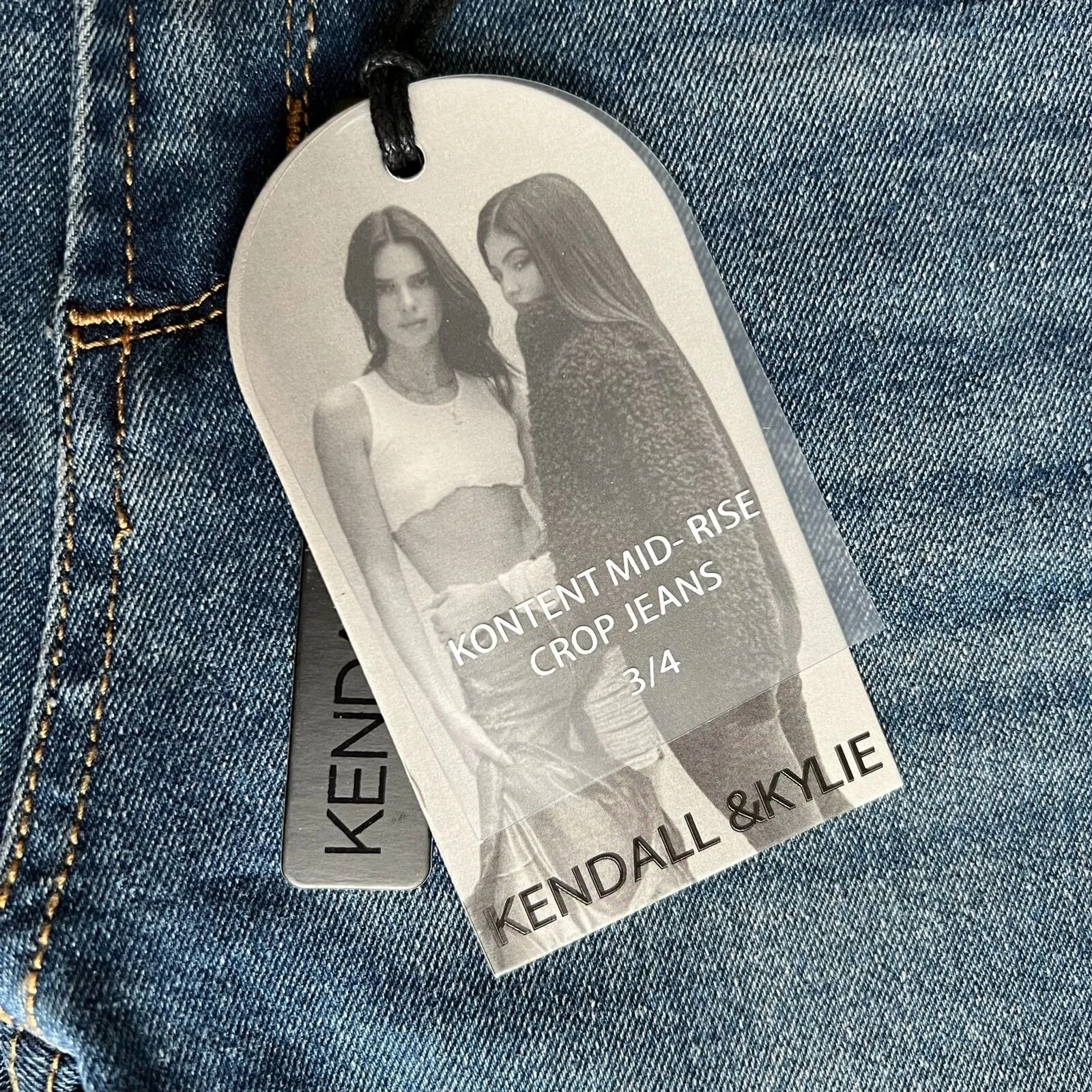 Kendall & Kylie Laguna Beach Mid-Rise Crop Jeans, US27 - Image 7