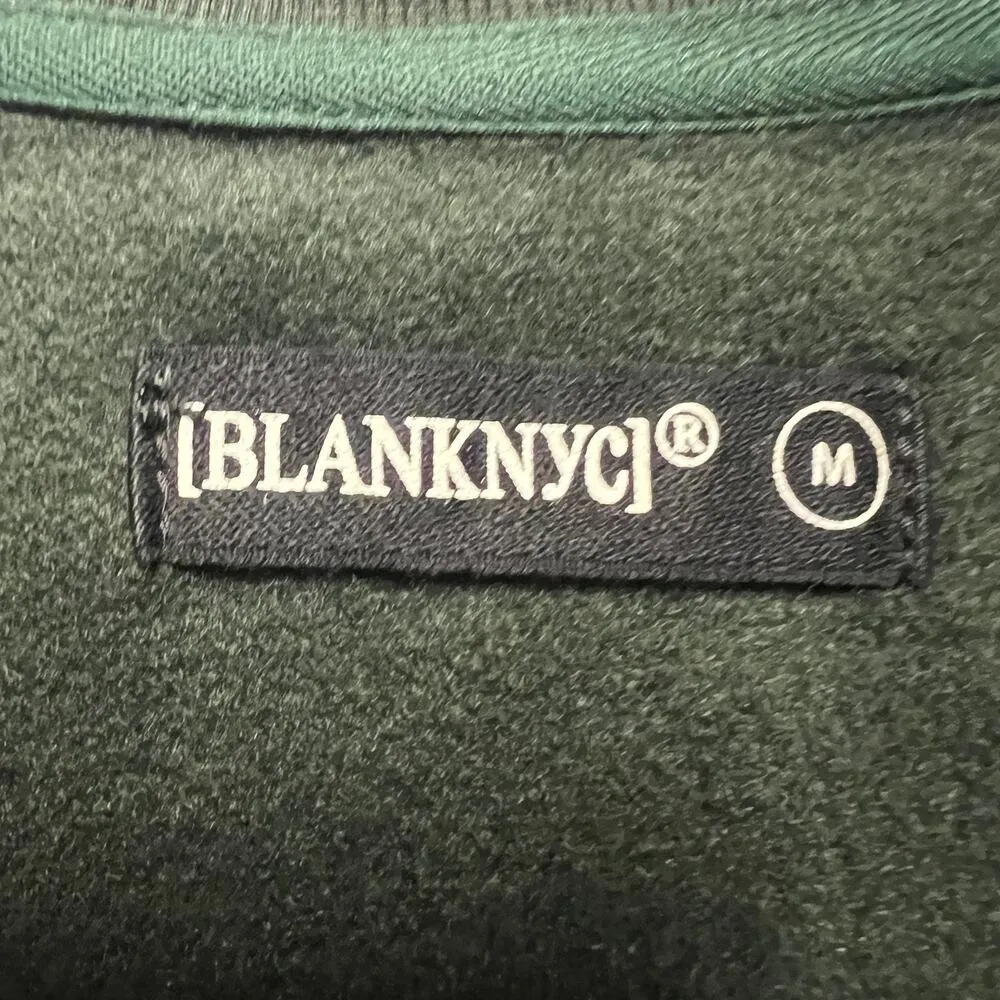 BLANKNYC Open Front Fleece Cardigan Jacket Coat Size Medium Funnel Neck - Image 2