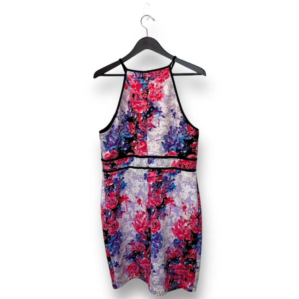 INC Women's Bodycon Built in bra Dress‎ Size 18 Multicolor Floral Knee Length Red - Image 3
