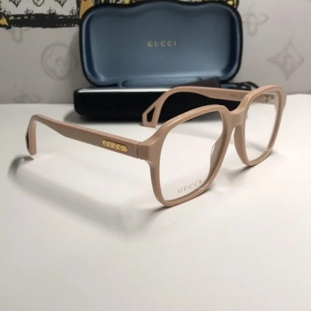 Luxury New Gucci GG0469O 003 Ivory Square Eyeglasses – Authentic & Stylish - Image 3