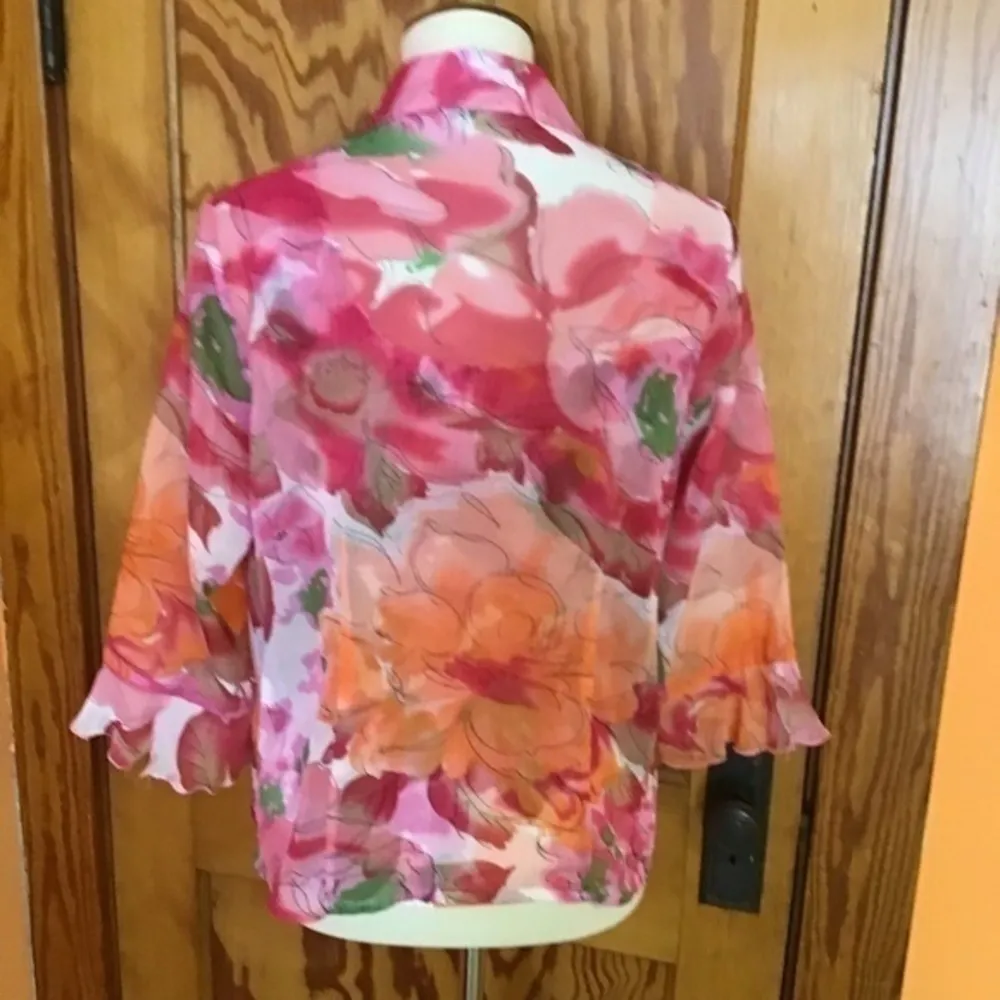 Nicola Bright floral two piece top set - Image 11