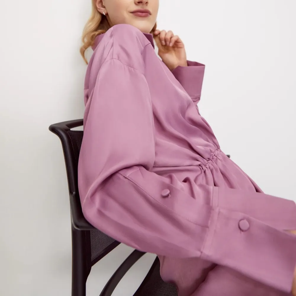 Zara SATIN EFFECT WRAP MIDI V-NECK DRESS Size XS NEW - Image 11