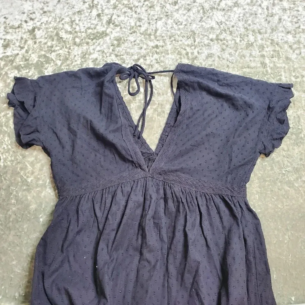 Urban Outfitters Black Embroidered Dot Dress - Image 5