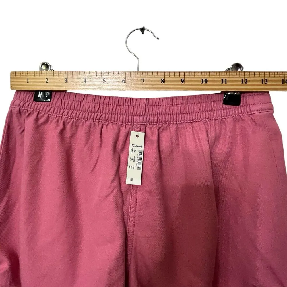 Madewell NWT Side Tie Shorts Women’s Size XS Autumn Berry Twill 4" Inseam - Image 9