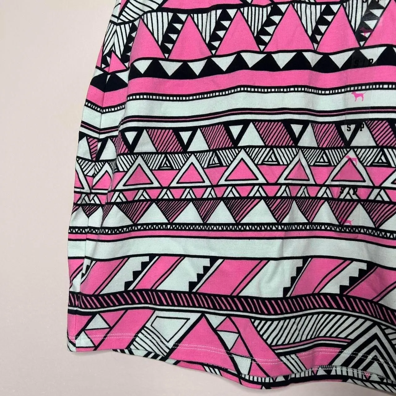 Pink Victoria’s Secret Pink and white casual bandeau skirt small - Image 5