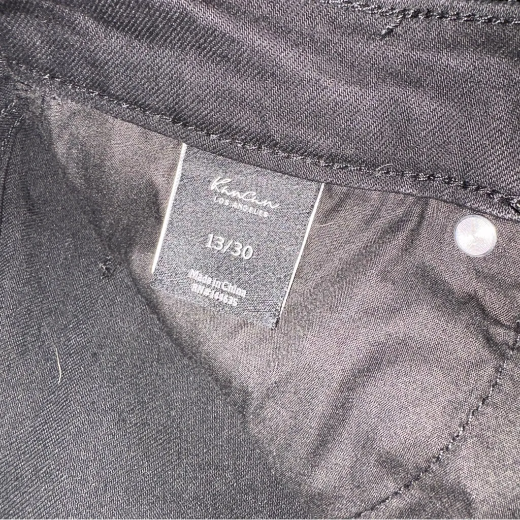 KanCan Jeans Women Sz 13/30 Black Distressed Denim Straight High Rise Jeans NWT - Image 4