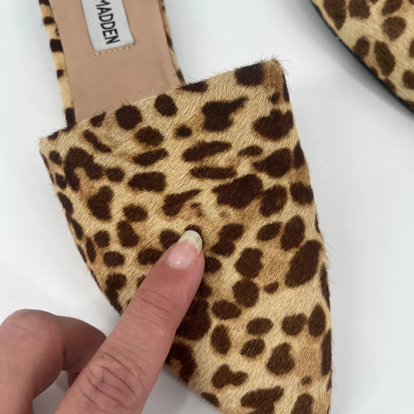 Steve Madden Trace Mule Womens Shoes Sz 6M Leopard Festival Indie Fur Safari - Image 9