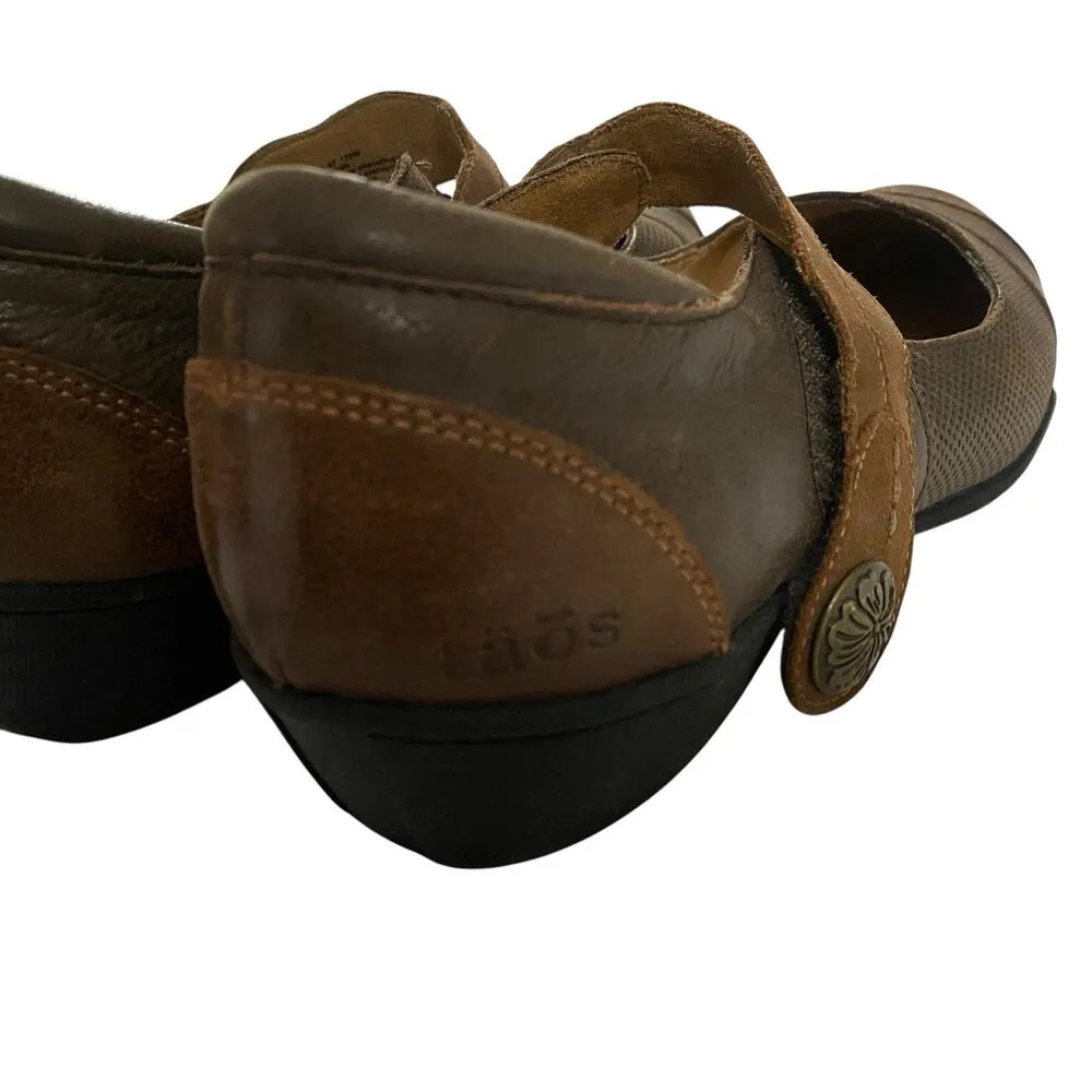 Taos Footwear Women's Sz 11 Bravo Brown Mary Jane Flats Comfort Perforated - Image 6