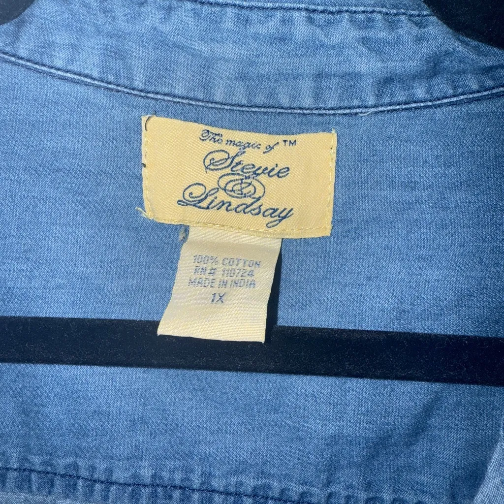 Magic Blue Jean Jacket Size 1X - Image 3