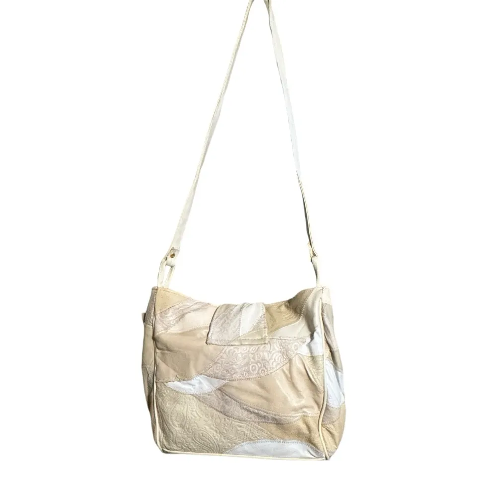 Vintage Arrivals Patchwork Suede Leather Shoulder‎ Bag Purse nwt - Image 5