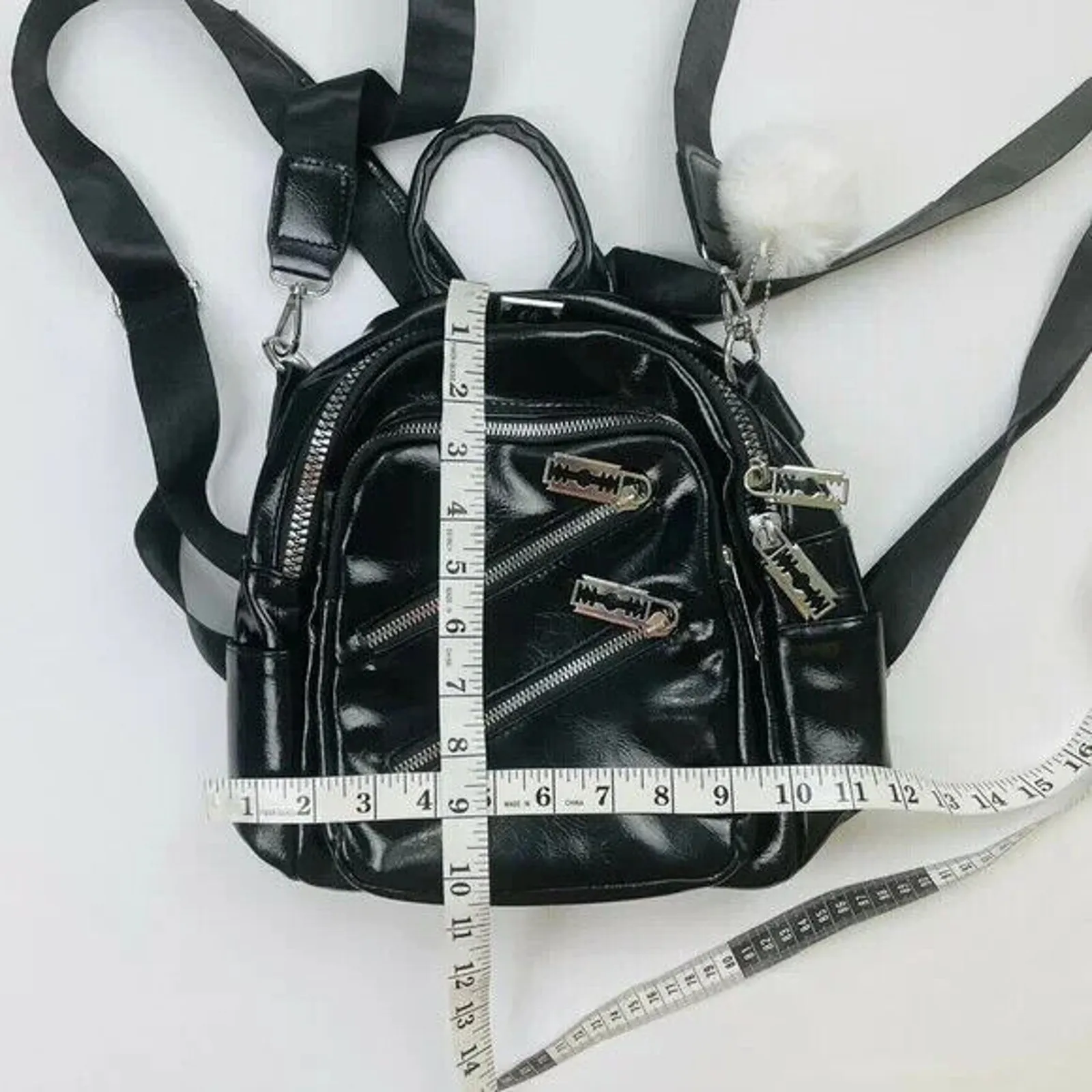 Multifunctional PU Leather Small Backpack - Image 4