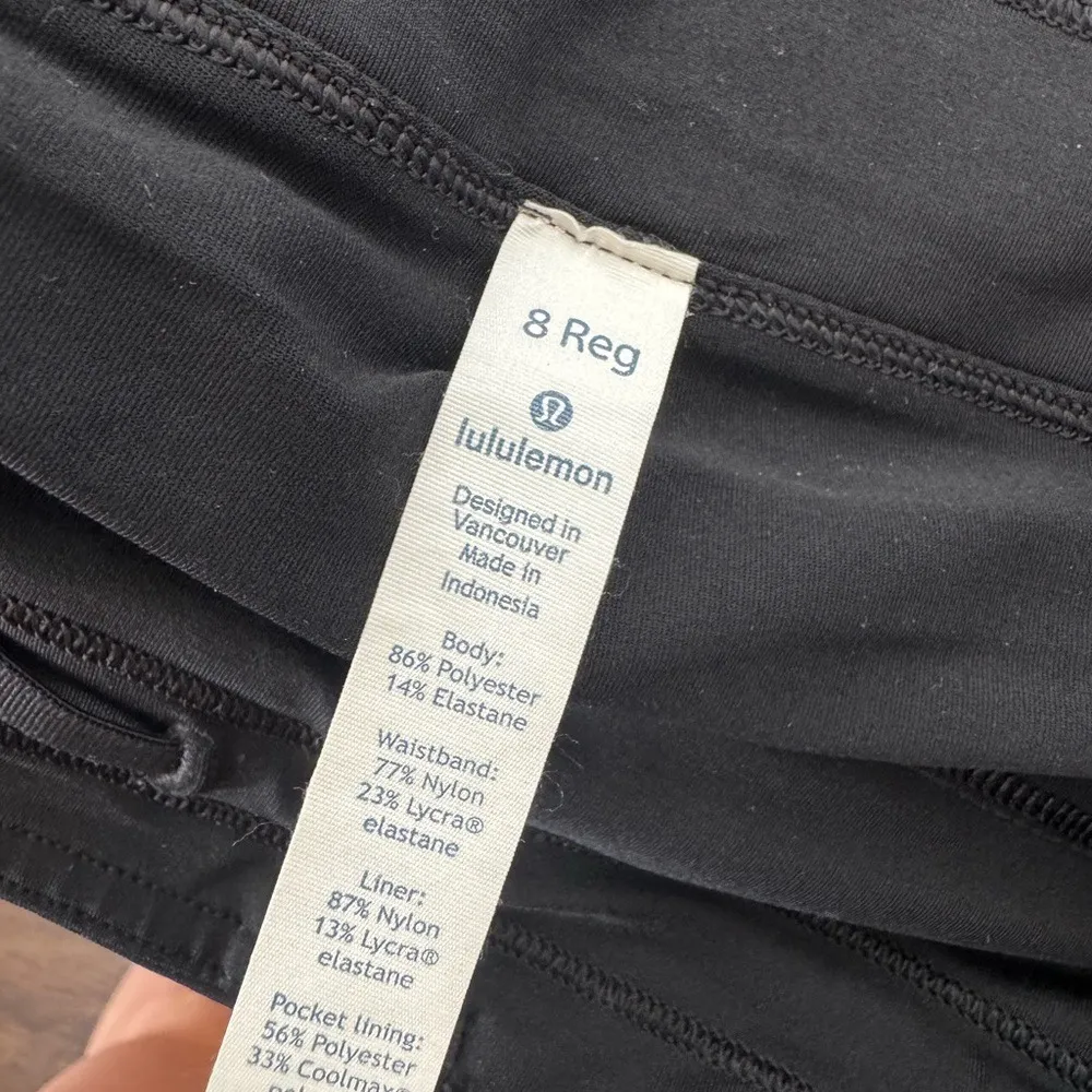 Lululemon Skirt Size 8 Black White Abstract Print Pleated Tennis Golf Athleisure - Image 7