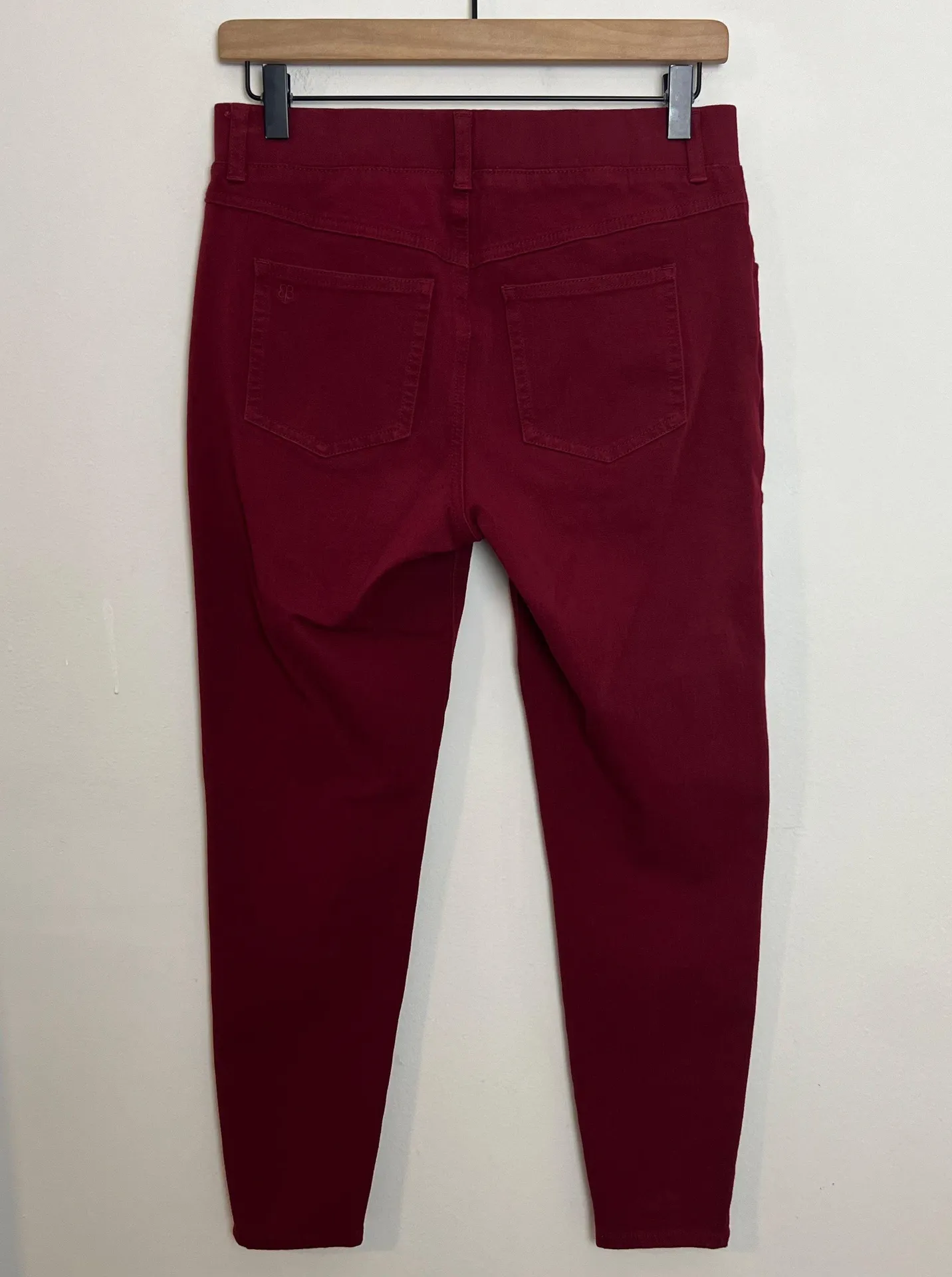 - Skinny-Leg 4-Pocket  Yoga Denim Jeans Small Petite Red - Image 5