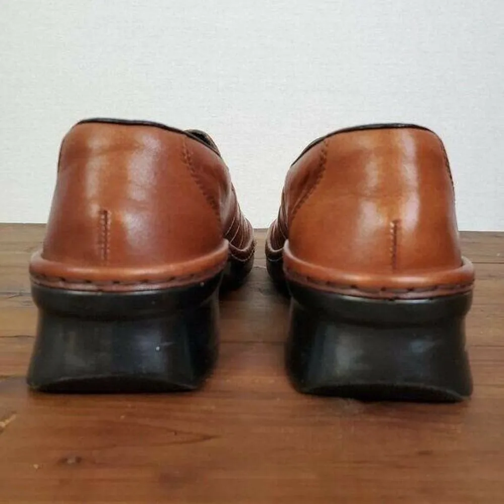 Rieker Womens Shoes Size 8 Brown Wide Fit Slip On Casual Leather Round Toe - Image 9