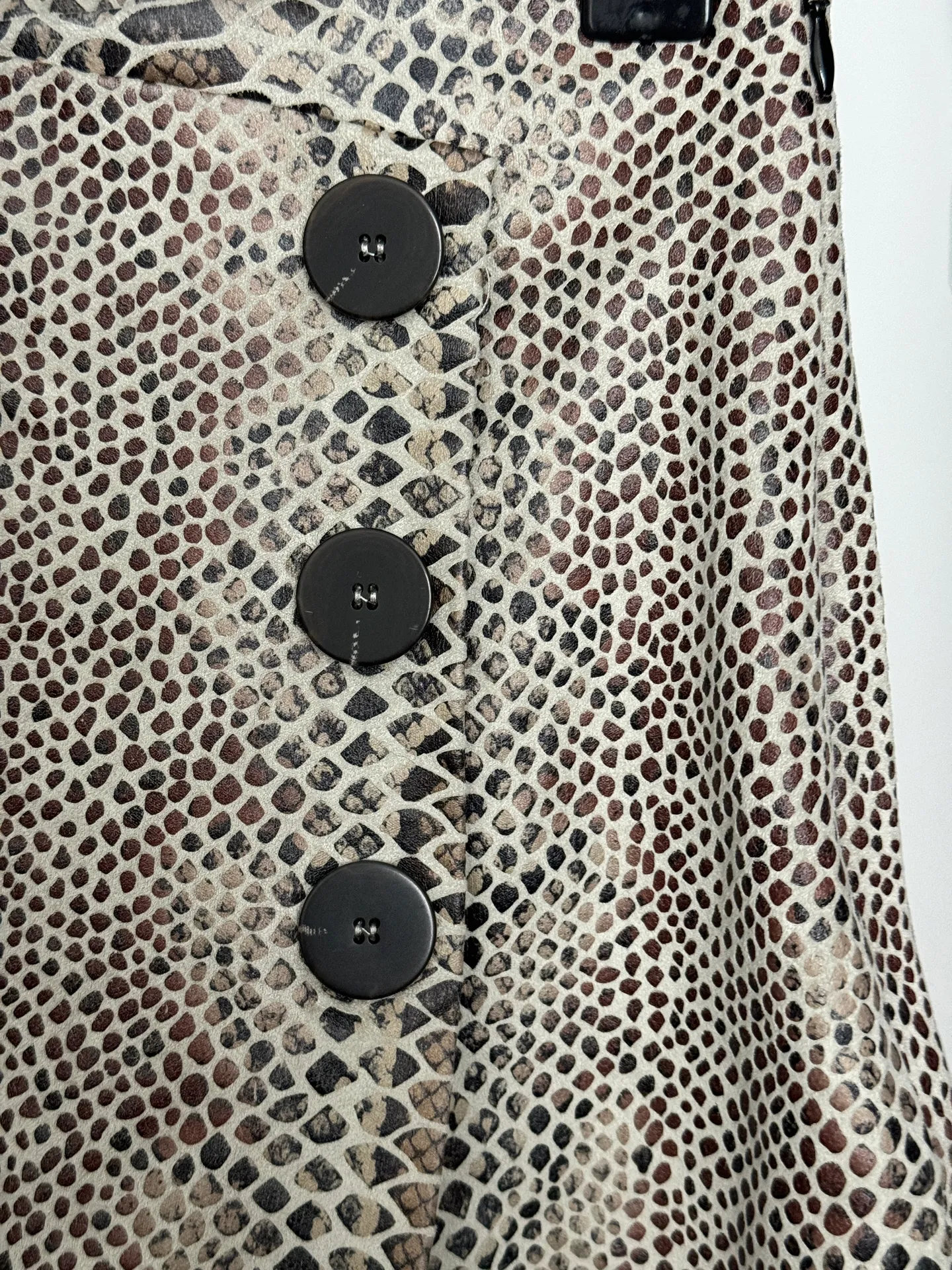 Faux Leather Snake Print Skort - Image 3