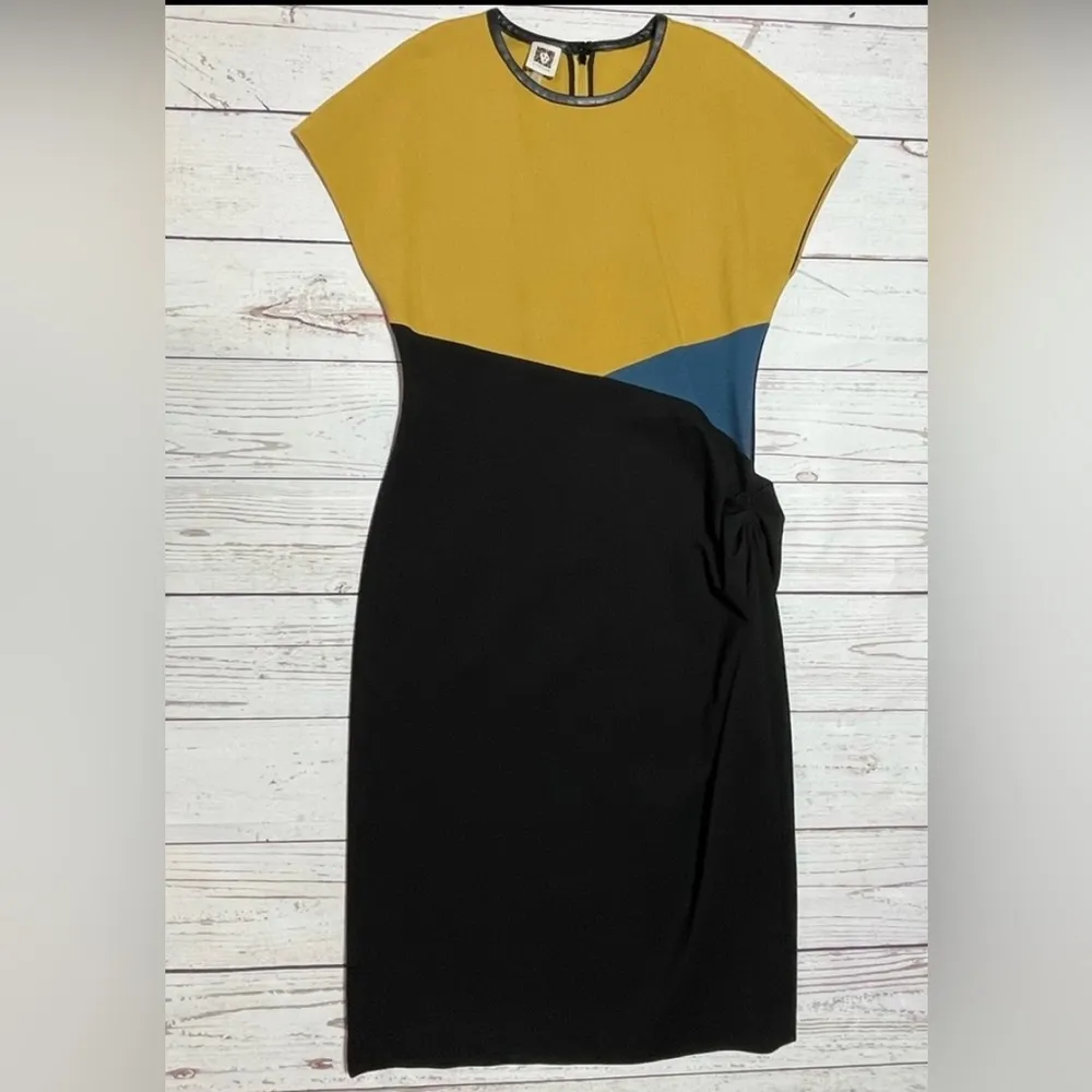 Anne Klein Colorblock Ponte Sheath Dress Size 10 - Image 13