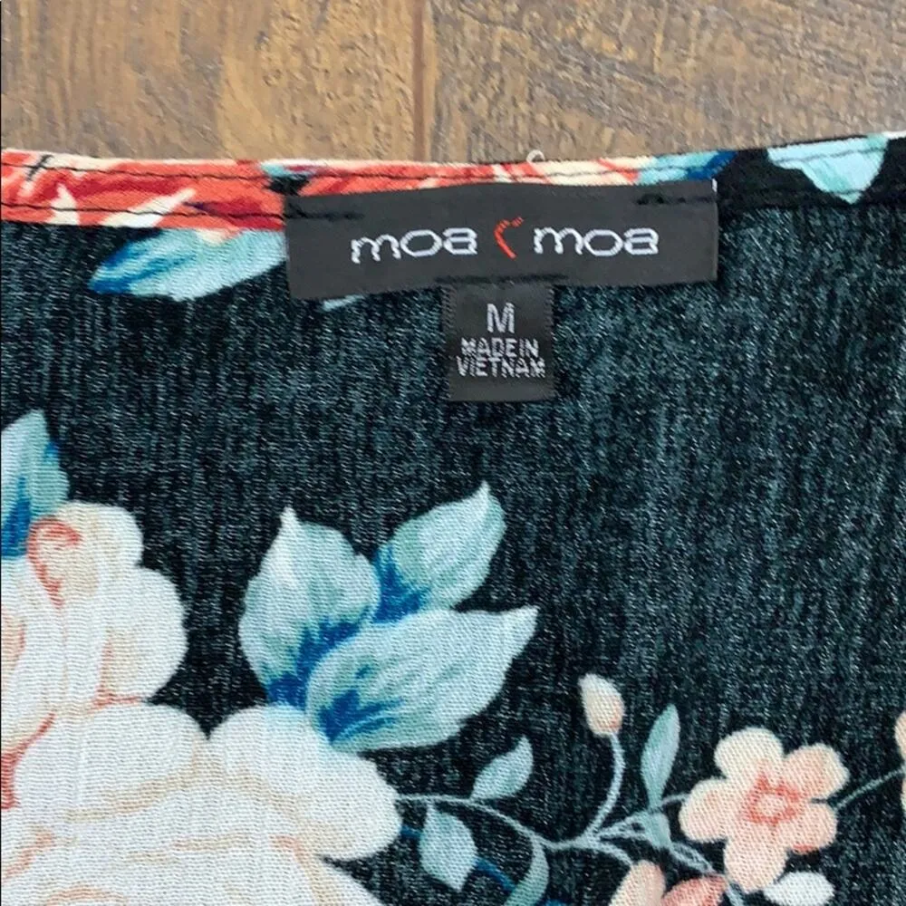 Moa Moa black peasant blouse - Image 2