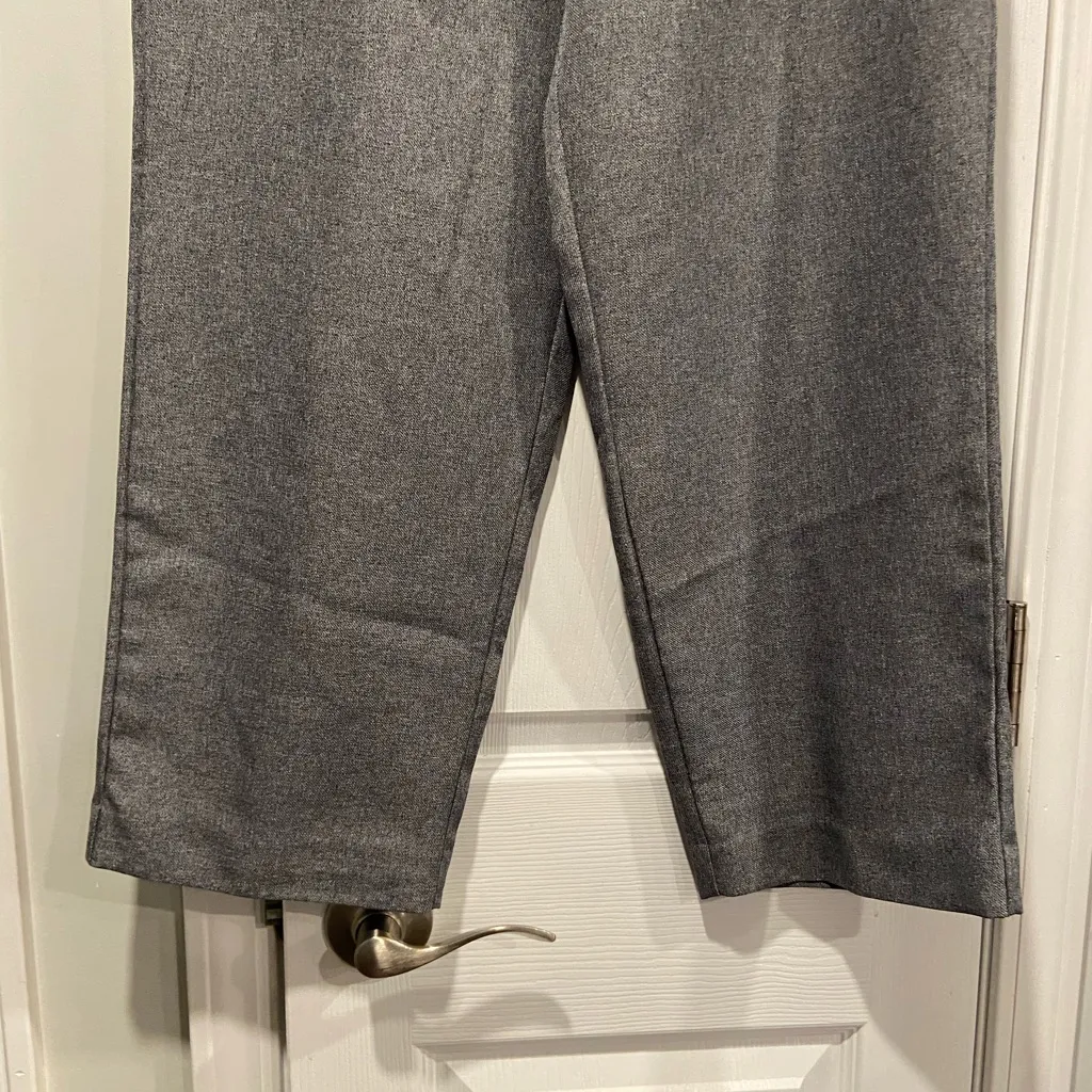 Blair Size 16P Gray Elastic Waist Pull On Non Iron Easy Care Dress Pants Pockets - Image 2