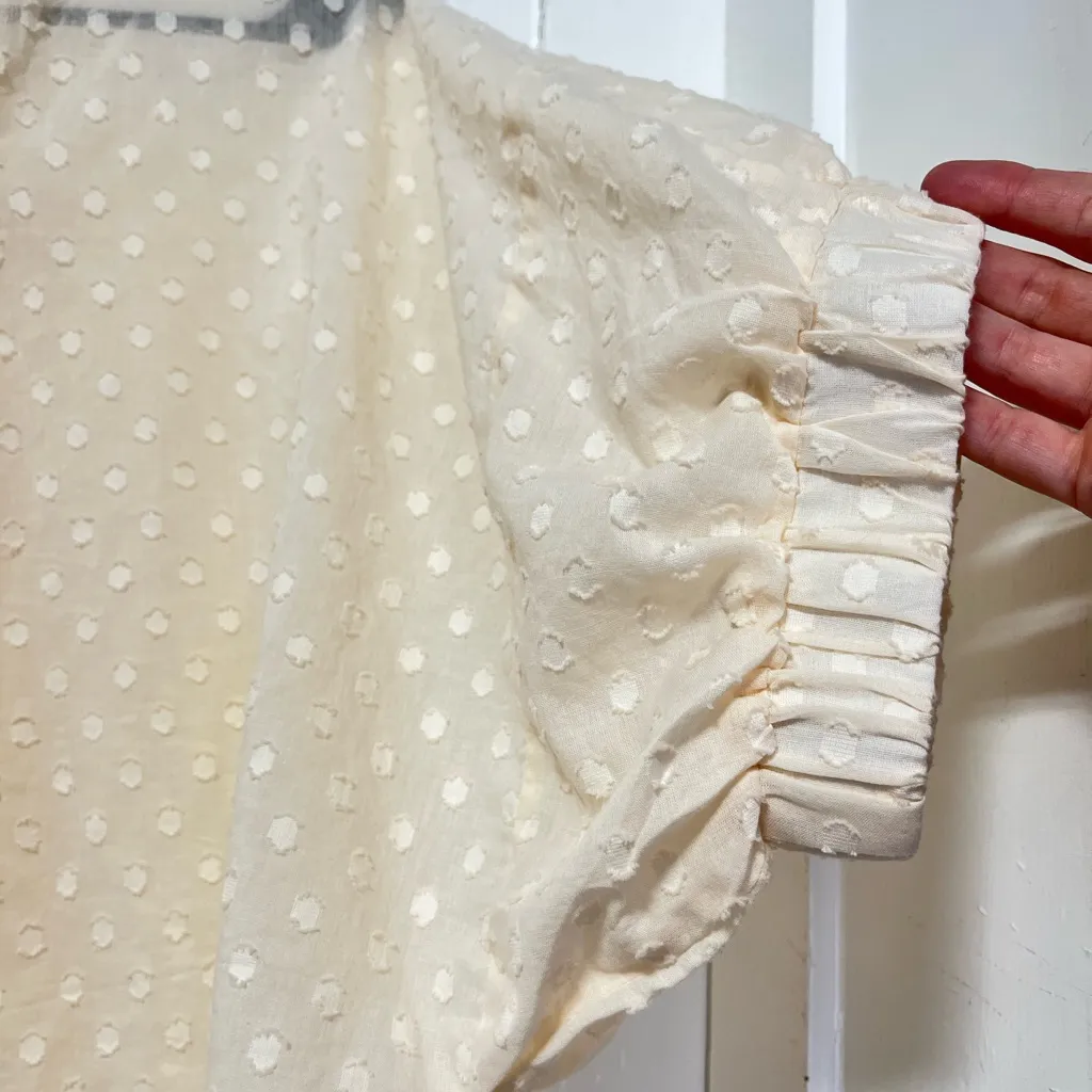 Emerson Fry India Collection Mandarin Collar Top light Peach Swiss Dot One Size Pink Size undefined - Image 5