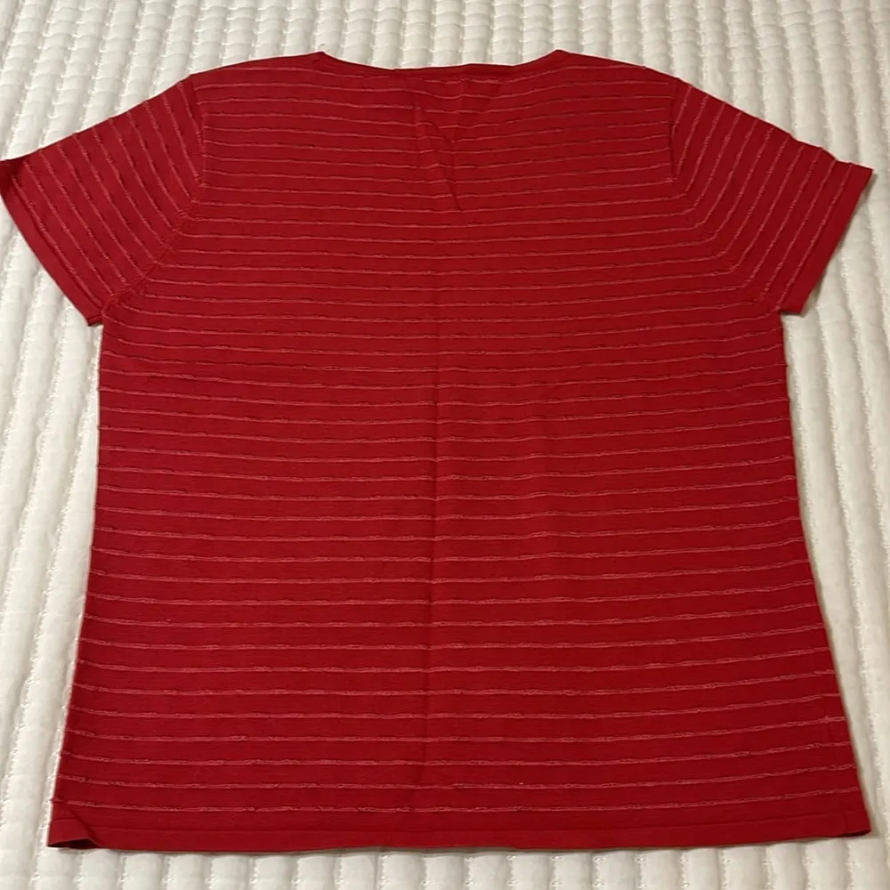 Austin Reed Red Short Sleeve Lightweight Sweater Top Size L Size L - Image 2